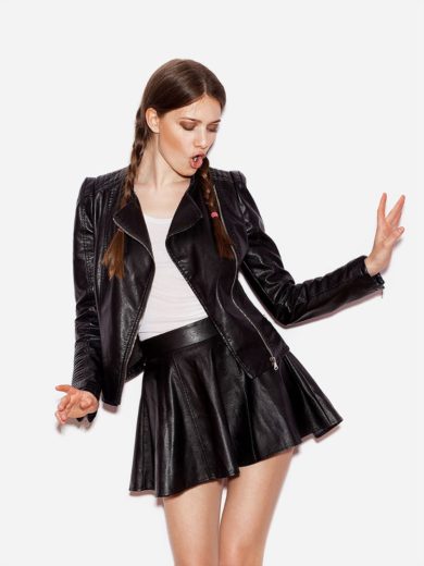 Textured vegan leather moto Jacket - 12 390x520 - 9789022592748-1